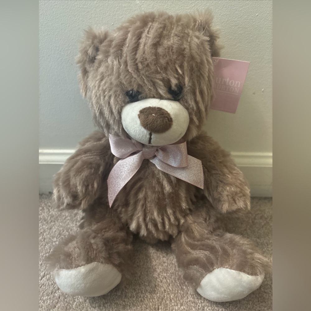 Burton+Burton Teddy Bear Baby 10" Plush Stuffed Animal New With Tags NWT